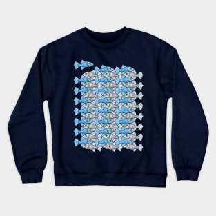 Escher style fish IV Crewneck Sweatshirt